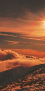 Nature,Sky,Mountains,Sunset,Snow