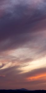 Nature,Montagnes,Nuages,Grandes Lignes,Contours,Crépuscule,Sky