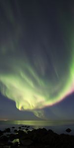 Naturaleza,Cielo,Noche,Océano,Oceano,Aurora Boreal,Auroras Boreales