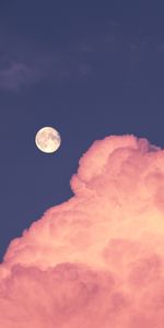 Nature,Sky,Pink,Cloud,Moon