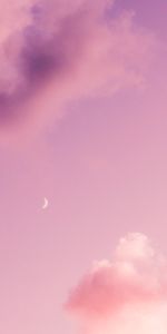 Nature,Sky,Pink,Clouds,Moon