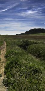 Nature,Sky,Road,Field,Hills