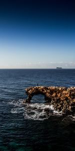 Nature,Sky,Sea,Rock,Horizon,Waves