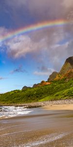 Ondas,Costa,Pendiente,Cuesta,Naturaleza,Arco Iris,Playa