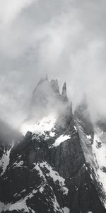 Nature,Snow,Mountain,Top,Clouds,Vertex