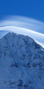 Nature,Snow,Mountain,Vertex,Top,Snow Covered,Snowbound,Cloud