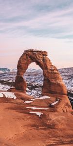 Nature,Snow,Rock,Landscape,Arch