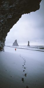 Nature,Snow,Rock,Stroll,Lonely,Traces,Alone