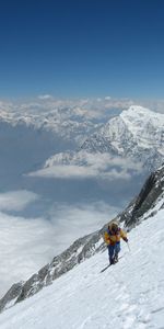 Nature,Snow,Skier,Mountains