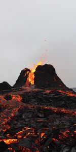 Volcan,Vaporisateur,Chaud,Pulvériser,Éruption,Lave,Nature