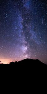 Nature,Starry Sky,Hill,Stars