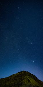 Nature,Stars,Night,Starry Sky,Relief,Hill