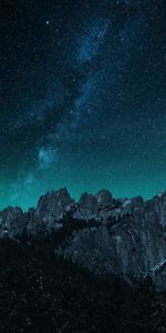 Nature,Stars,Rocks,Starry Sky,Night,Nebula