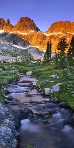 Nature,Stones,Greens,Shadow,Sunlight,Mountain River