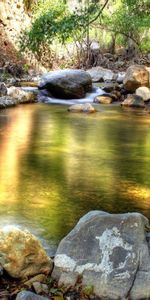 Nature,Stones,Lake,Reflection,Shadow,Cool,Creek,Brook,Coolness,Clearances,Gaps,Spring