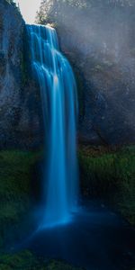 Nature,Stones,Rock,Waterfall,Break,Precipice,Moss