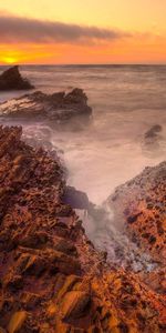 Nature,Stones,Sea,Moss,Lumps,Blocks,Fog