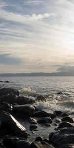 Nature,Stones,Sea,Shore,Bank,Day,Whisper