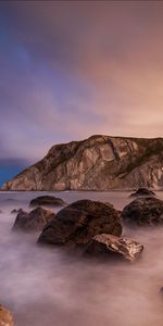 Nature,Stones,Sky,Shore,Bank,Sea,Clouds