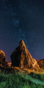 Nature,Stones,Stars,Night,Rocks,Starry Sky