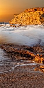 Stones,Las Rocas,Orilla,Rociar,Chapoteo,Salpicar,Onda,Disco,Poroso,Puesta Del Sol,Mar,Sol,Rocas,Banco,Ola,Naturaleza