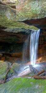 Nature,Stones,Waterfall,Moss,Source