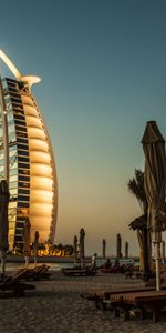 Nature,Sun Beds,Burj Al Arab,Palms,Sun Loungers,Beach,Dubai