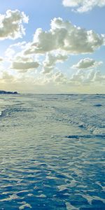 Nature,Sun,Clouds,Foam,Waves,Sand,Coast,Wet,People,Beach