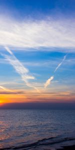 Nature,Sun,Clouds,Horizon,Sunset,Waves,Sea