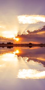 Sainte Lucie,Nature,Nuages,Coucher De Soleil,Lac,Horizon