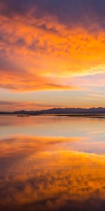 Nature,Sunset,Clouds,Horizon,Reflection