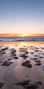 Naturaleza,Horizonte,Puesta Del Sol,Arena,Mar,Playa