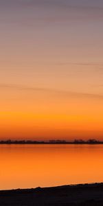 Nature,Sunset,Lake,Shore,Bank,Pair,Couple,Silhouettes,Romance