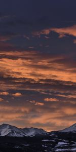 Nuages,Sommet,Hauts,Nature,Montagnes,Coucher De Soleil