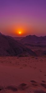 Puesta Del Sol,Cielo,Montañas,Desierto,Las Rocas,Rocas,Naturaleza