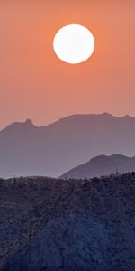 Nature,Sunset,Mountains,Sun,Hills,Fog