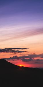 Nature,Sunset,Mountains,Vertex,Top,Sky