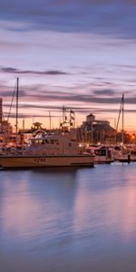 Puesta Del Sol,Un Barco,Bote,El Muelle,Naturaleza,Muelle