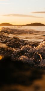 Nature,Sunset,Sea,Ripples,Ripple,Glare,Wave