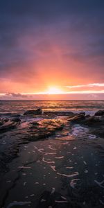 Nature,Sunset,Sea,Rock,Horizon,Landscape