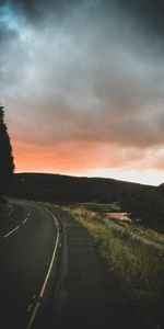 Naturaleza,Árboles,Puesta Del Sol,Cielo,Nubes,Camino,Turno,Giro