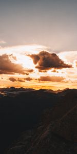 Nature,Sunset,Sky,Mountains,Clouds