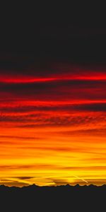 Nature,Sunset,Sky,Mountains,Dark