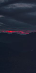 Nature,Les Collines,Collines,Sky,Montagnes,Coucher De Soleil,Sombre