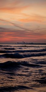 Nature,Sunset,Sky,Sea,Horizon,City