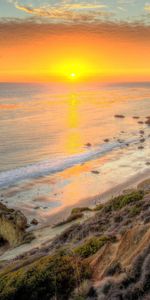 Nature,Sunset,Sky,Shore,Bank,Sea