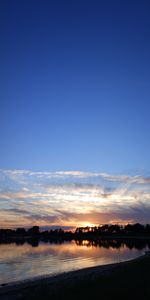 Naturaleza,Puesta Del Sol,Crepúsculo,Lago,Orilla,Banco,Oscuro,Oscuridad