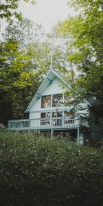 Árboles,Arbusto,Edificio,Casa,Naturaleza,Balcón