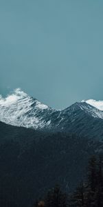 Paisaje,Árboles,Montañas,Nubes,Vértice,Tops,Naturaleza