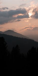 Nature,Élévation,Arbres,Montagnes,Nuit,Dolomites,Italie